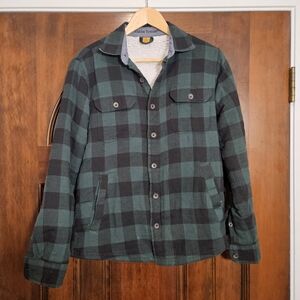 Tailor Vintage Green and Black Plaid Shirt Jacket